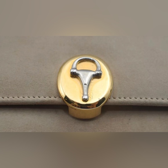 SOLD Authentic GUCCI Shoulder Cross Body Bag Purse Suede Leather Beige - Picture 5 of 12